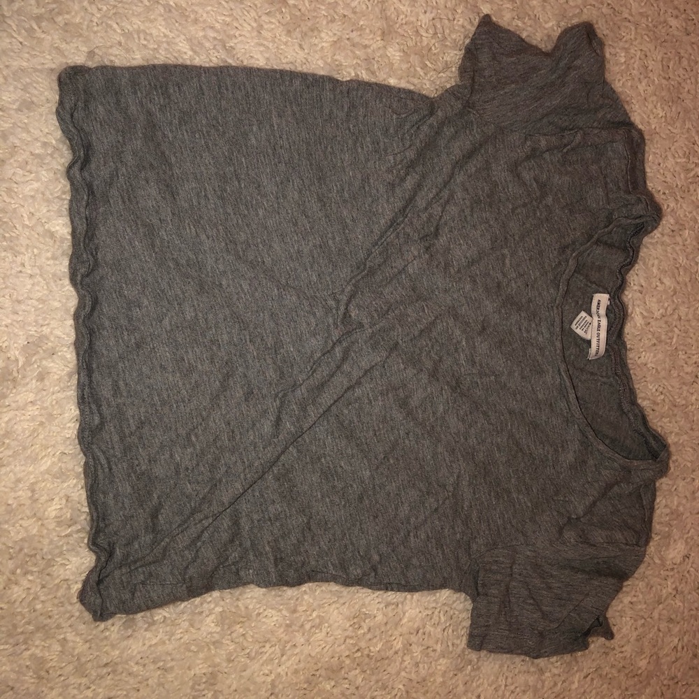 Grey american eagle crop top